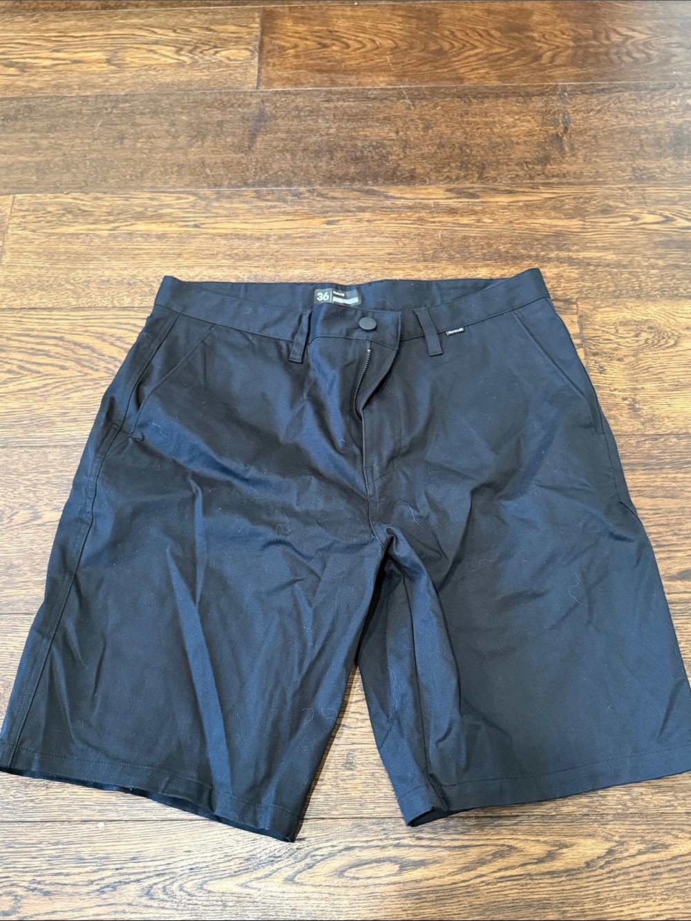 Hurley Black Flat-Front Men's Shorts